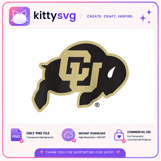 Colorado Buffaloes Logo PNG, CU Buffalo Mascot PNG, College PNG