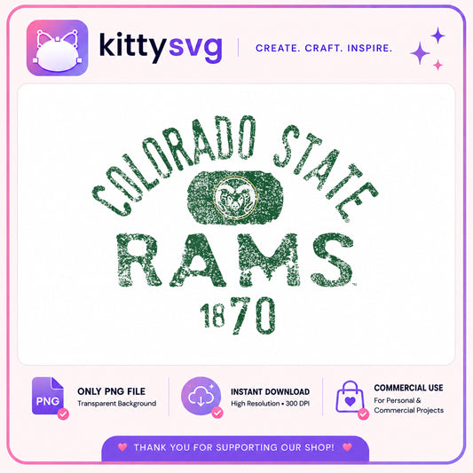 Colorado State Rams PNG, Vintage Grunge College, CSU PNG