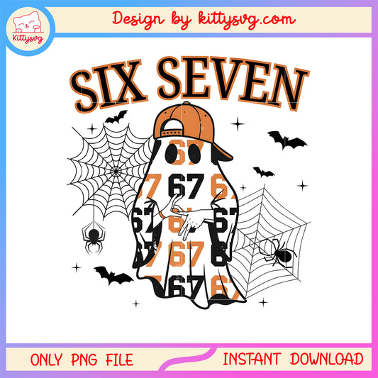 Cool boy ghost hand six seven halloween png, ghosts png