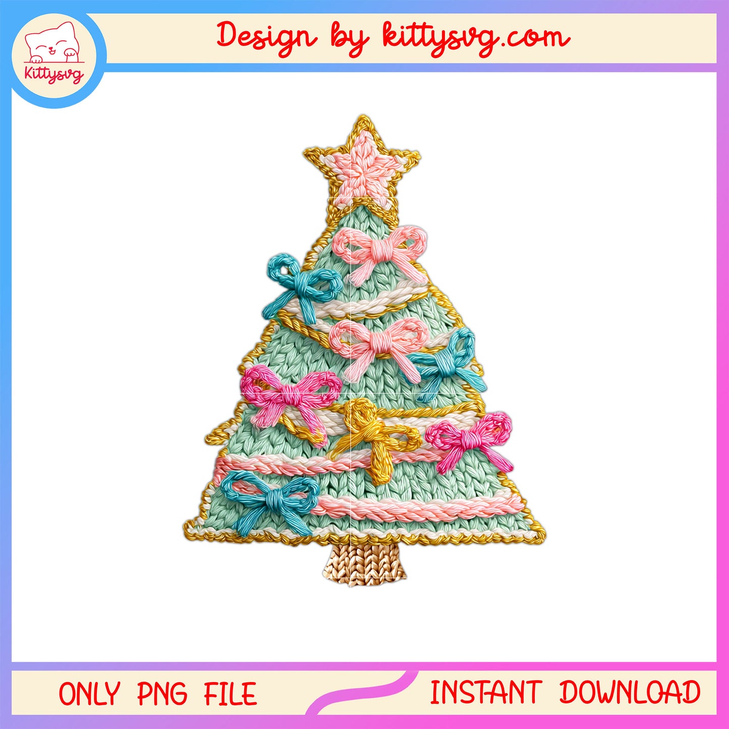 Coquette bow christmas star tree patchwork png, christmas tree png