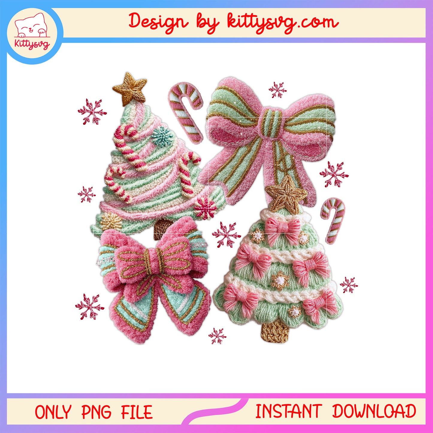 Coquette flower christmas tree patchwork png, christmas tree decor png