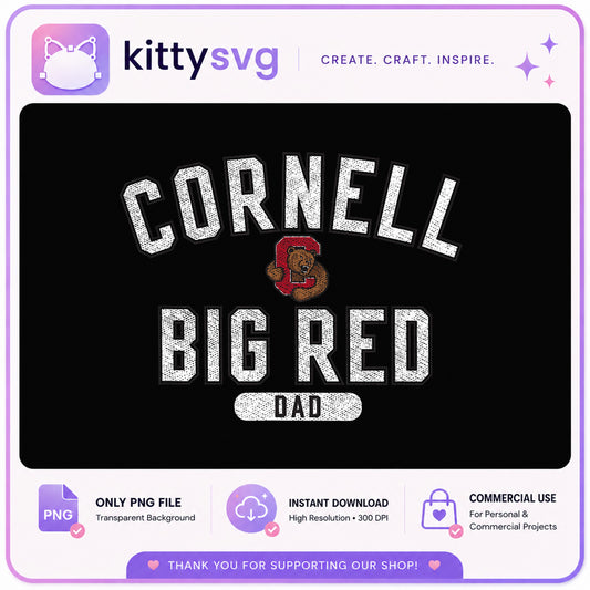 Cornell Big Red Dad PNG, College Dad Shirt, Game Day PNG