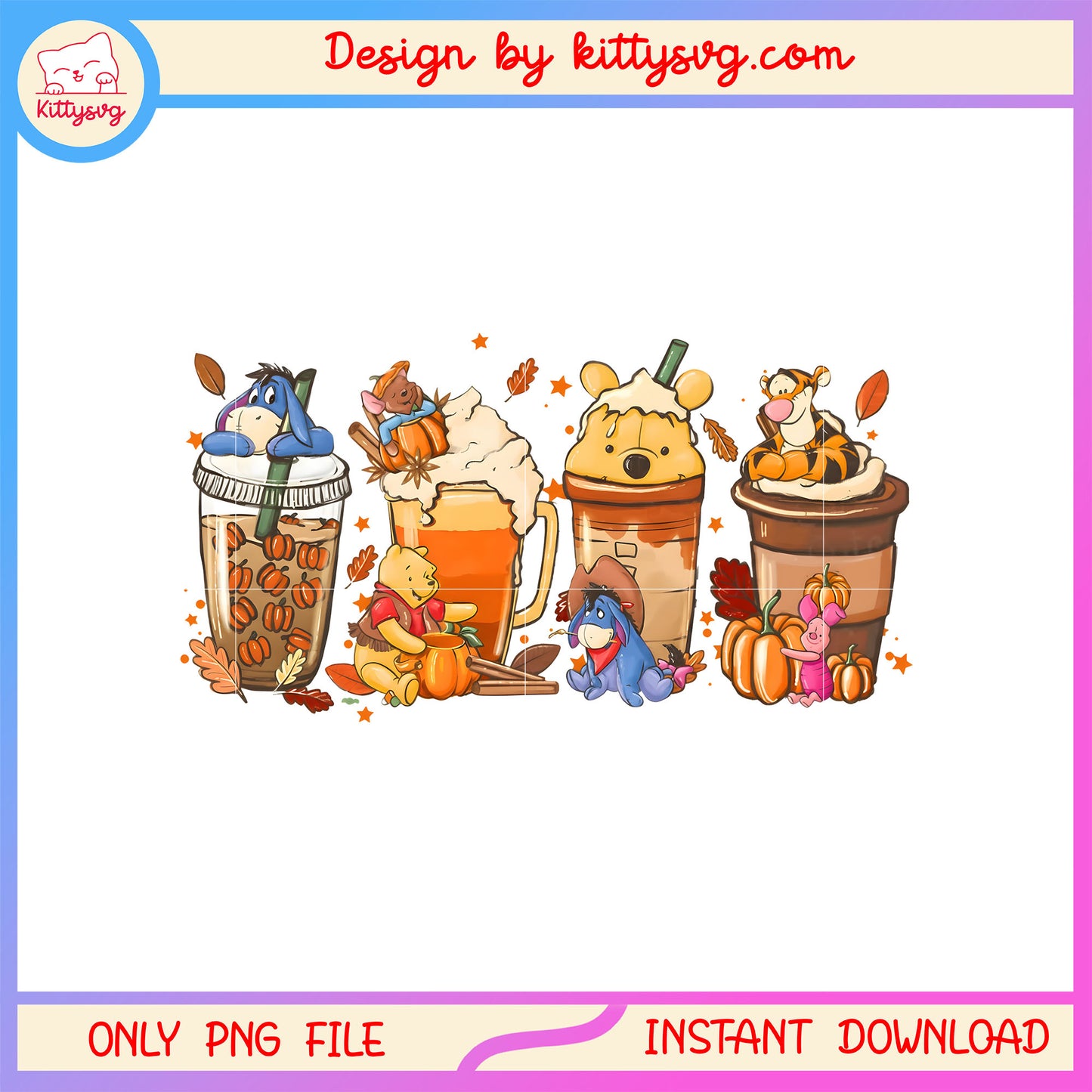 Cozy autumn coffee vibes design png, autumn fall png