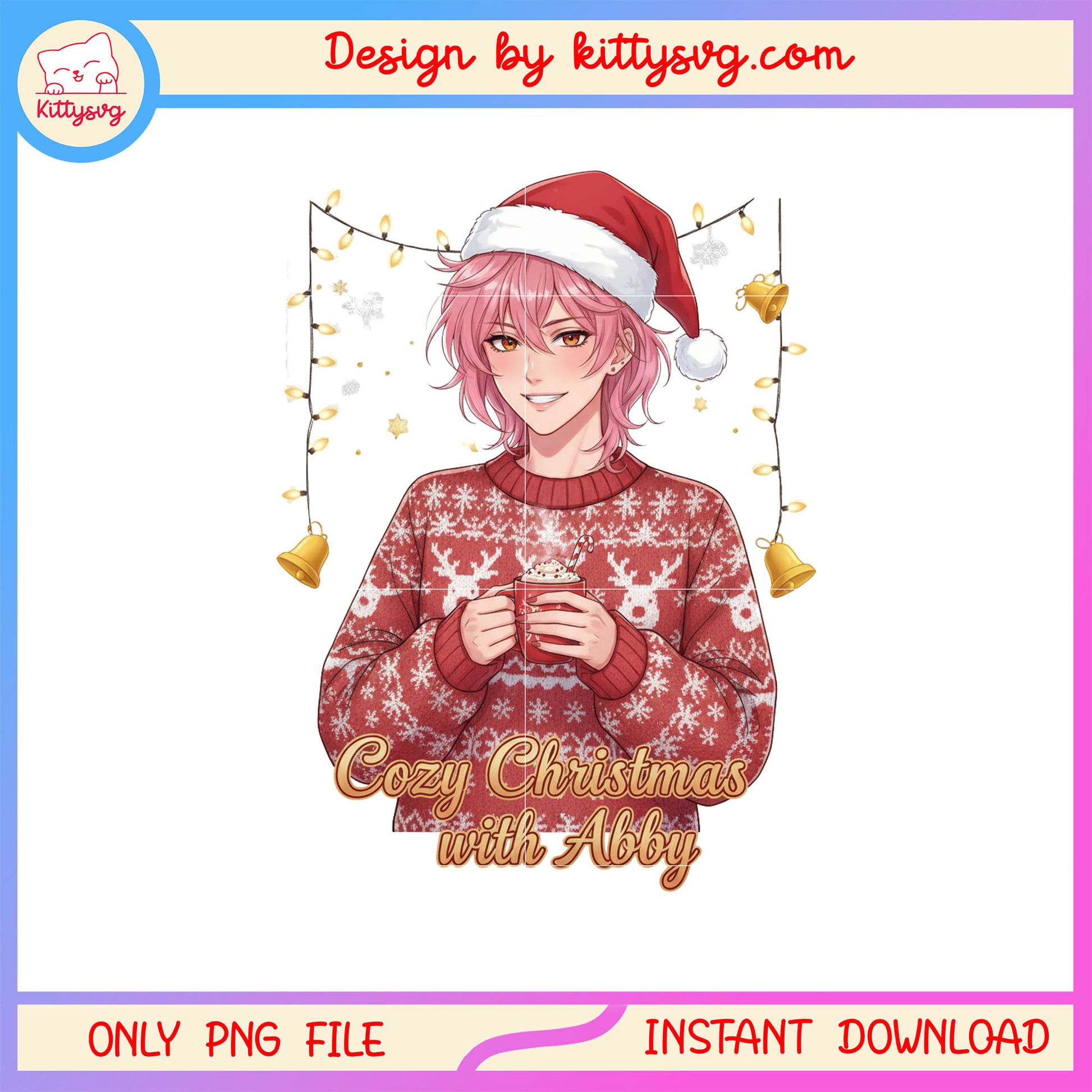 Cozy christmas with abby saja boys kpop png, saja boys abby png