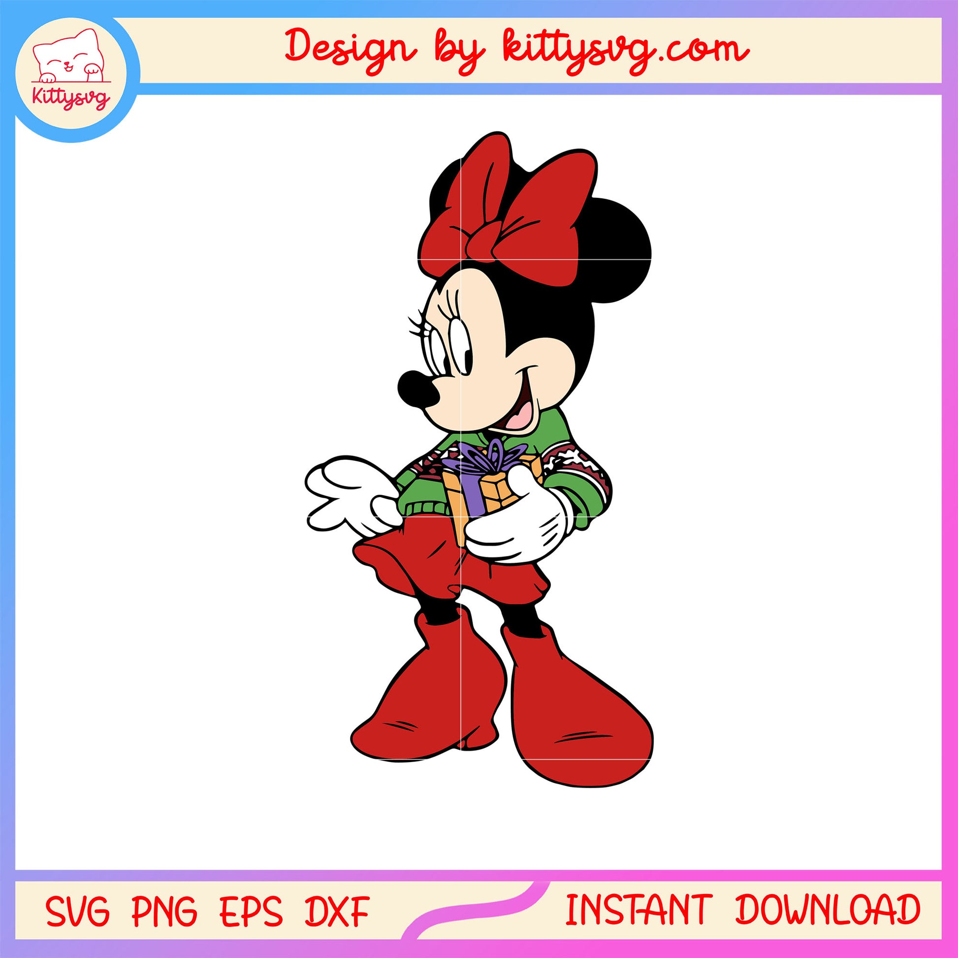 Cozy disney minnie mouse red coquette bow svg, minnie character svg