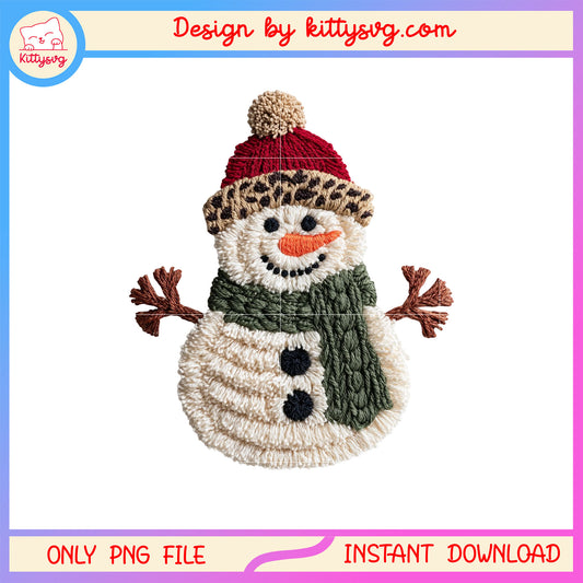 Cozy snowman christmas patchwork png, christmas snowman png