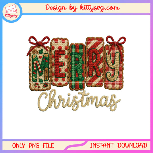Crochet merry christmas coquette png, christmas decorations png