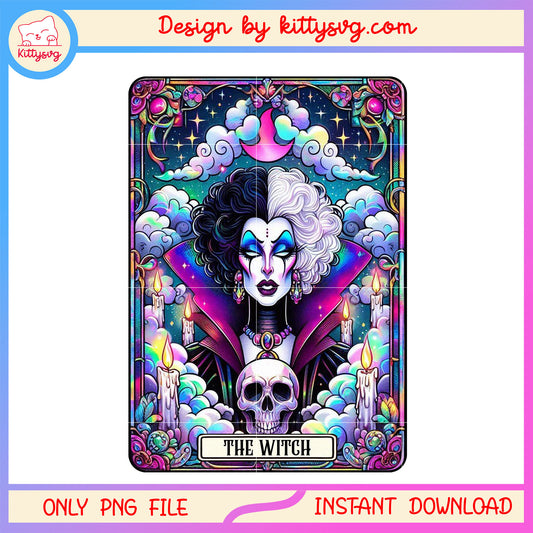 Cruella de vil beautiful tarot card png, cruella png, tarot card png