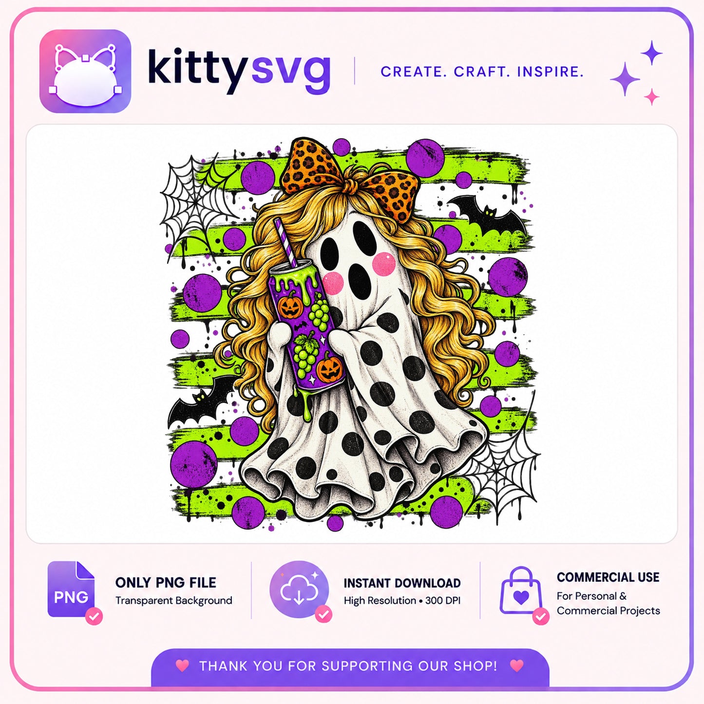 Cute Ghost Girl Halloween PNG, Spooky Boo Halloween PNG, Ghost PNG