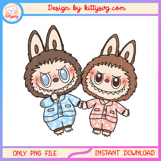 Cute baby labubu clothes design png, labubu dolls png
