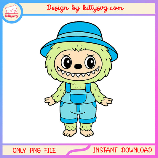 Cute baby labubu doll design png, popmart labubu png
