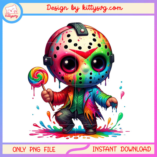 Cute jason voorhees design png, friday the 13th movie png