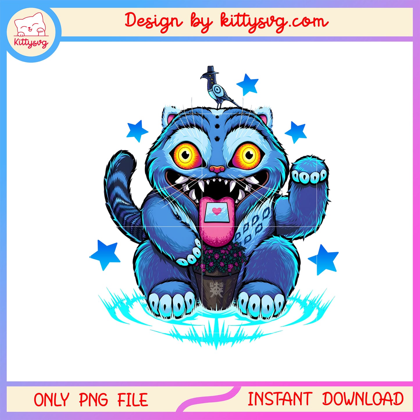 Cute kpop demon hunters derpy tiger design png, netflix movie png