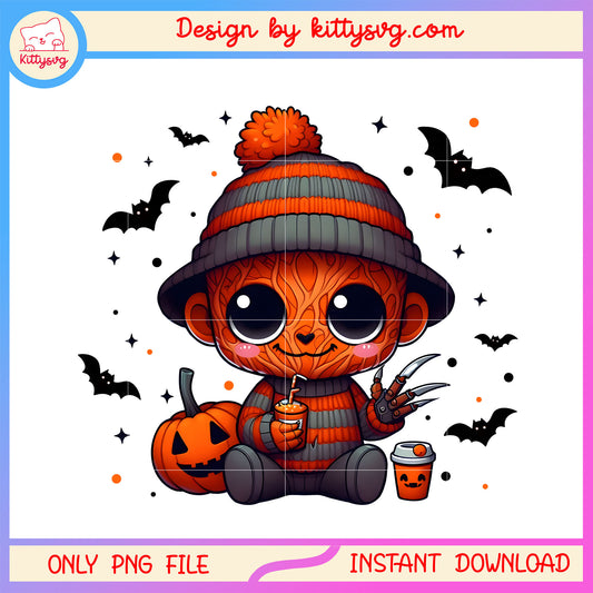 Cute krueger pumpkin halloween png,  krueger halloween pumpkin png