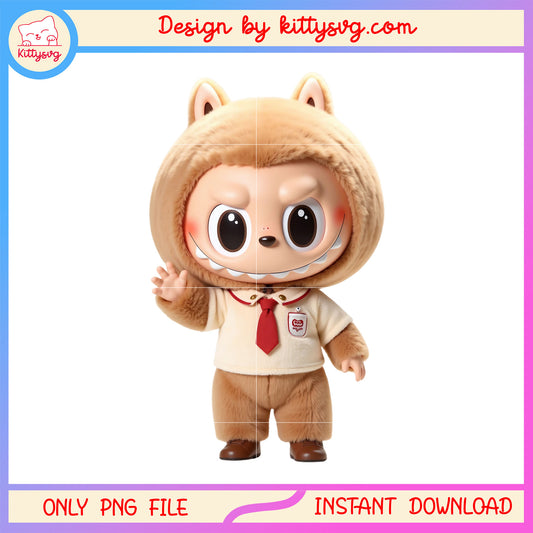 Cute labubu cosplay doll png, labubu art png, labubu keychain png