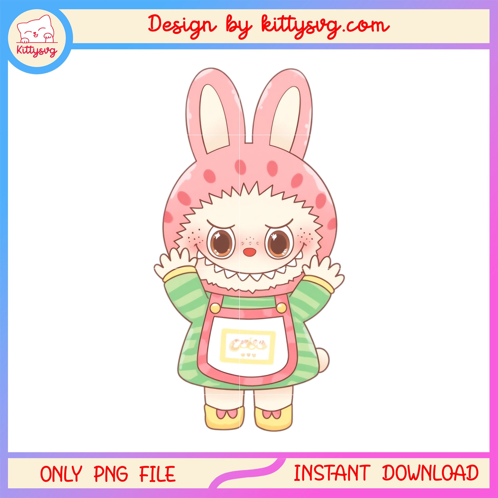 Cute labubu costume design png, popmart labubu png
