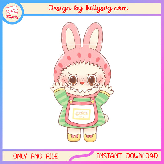 Cute labubu costume design png, popmart labubu png