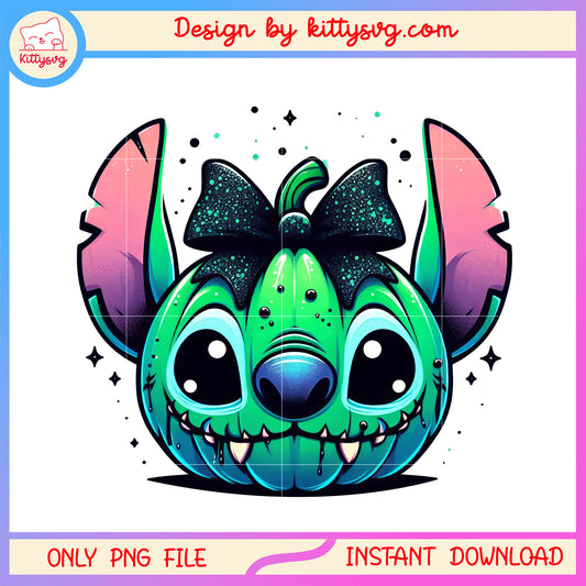 Cute pumpkin stitch costume png, halloween horror nights png, halloween bow png