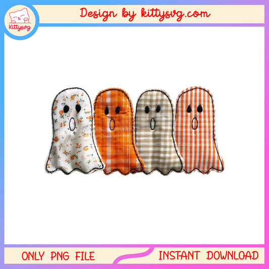 Cute sheet ghost halloween pattern png, halloween ghost png