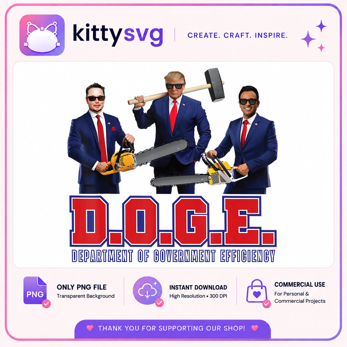 DOGE Department Of Government Efficiency PNG, Trump PNG, Political PNG