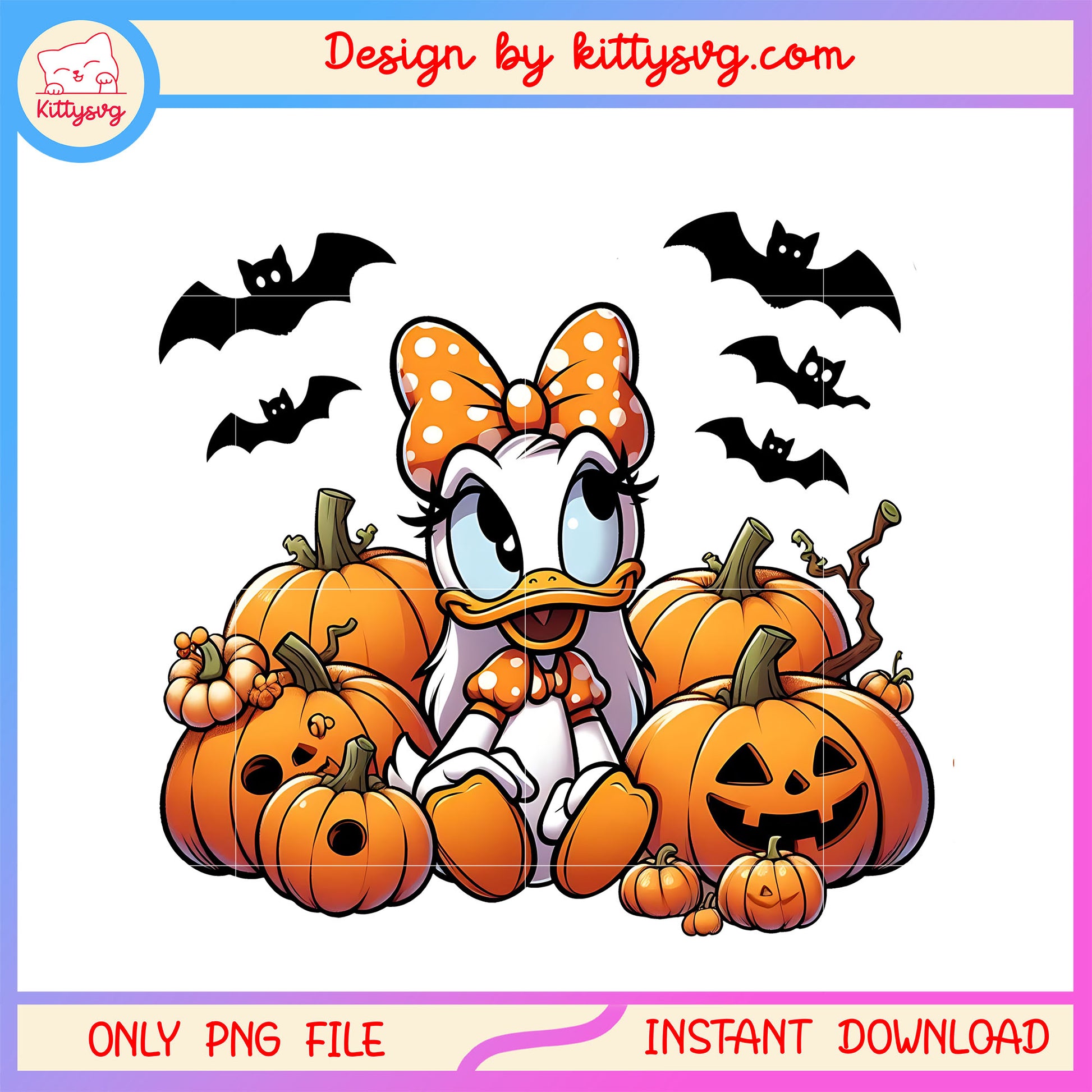 Daisy duck disney halloween design png, daisy duck png, disney halloween png