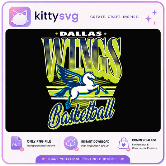 Dallas Wings Basketball PNG, WNBA Team PNG, Basketball Fan PNG