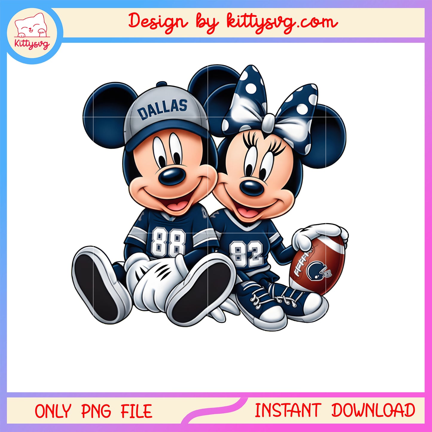 Dallas cowboys disney football mickey minnie png, dallas cowboys png