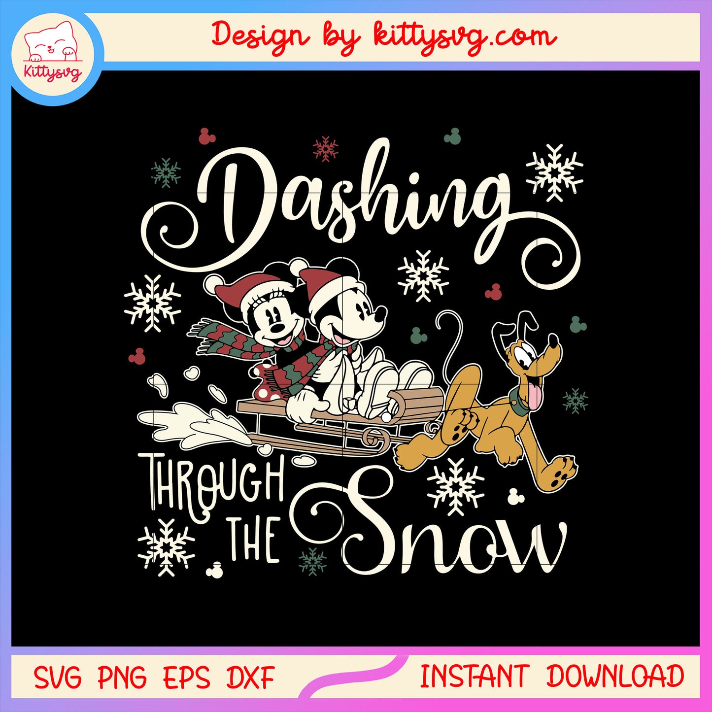 Dashing through the snow mickey minnie svg, mickey and minnie svg