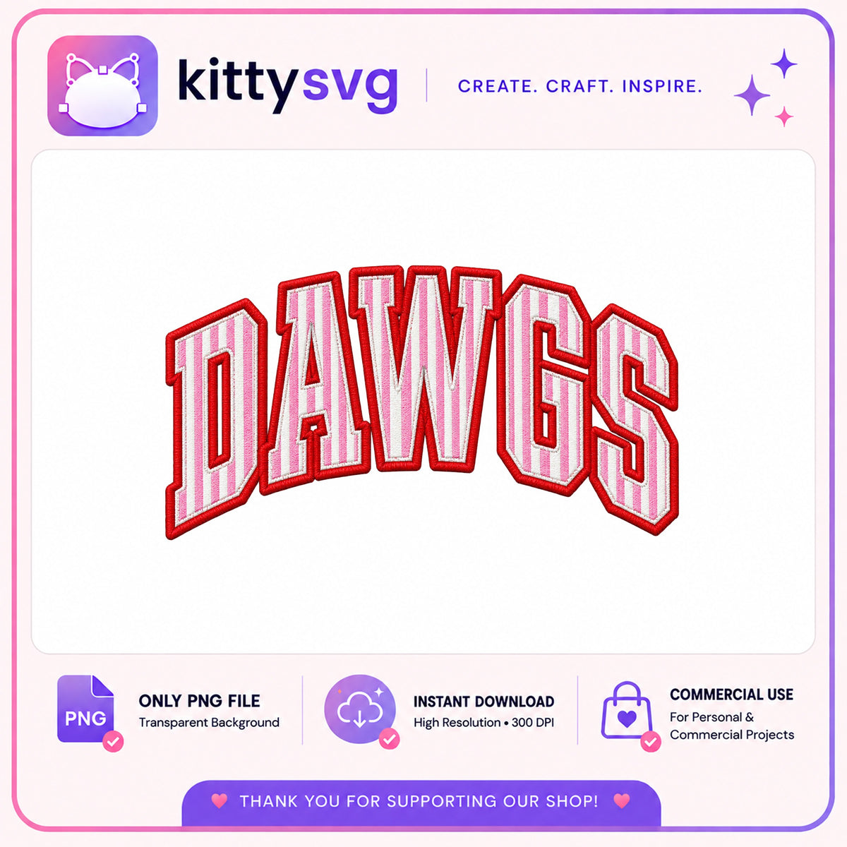 Dawgs Arched Varsity PNG, Georgia Bulldogs PNG, Game Day PNG