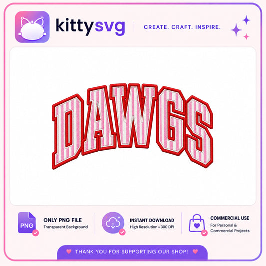 Dawgs Arched Varsity PNG, Georgia Bulldogs PNG, Game Day PNG