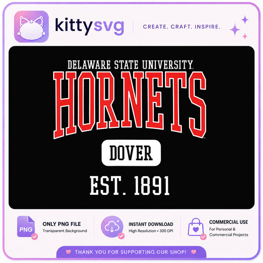 Delaware State University Hornets PNG, DSU Hornets, Dover PNG