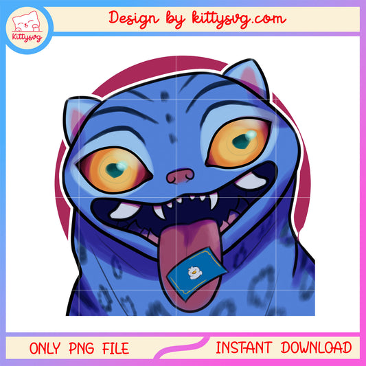 Demon derpy funny face design png, demon tiger hunters png