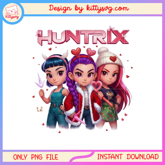 Demon hunter girls anime valentine day png,  kpop demon hunters png