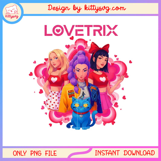 Demon hunter girls love trix valentine png,  kpop demon hunters png