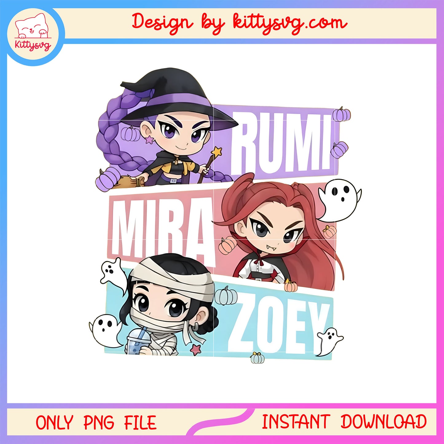 Demon hunter kpop huntrix halloween png, kpop demon hunters huntrix outfits png