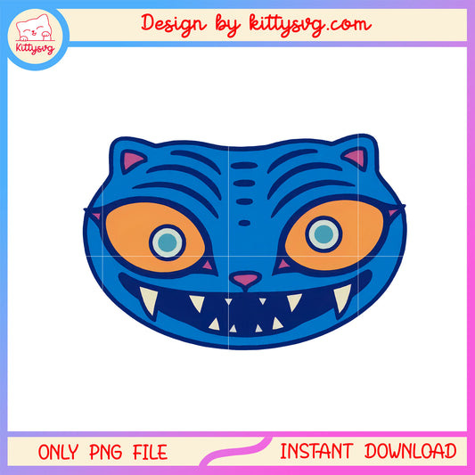 Demon tiger face drawing design png, kpop demon hunters movie png