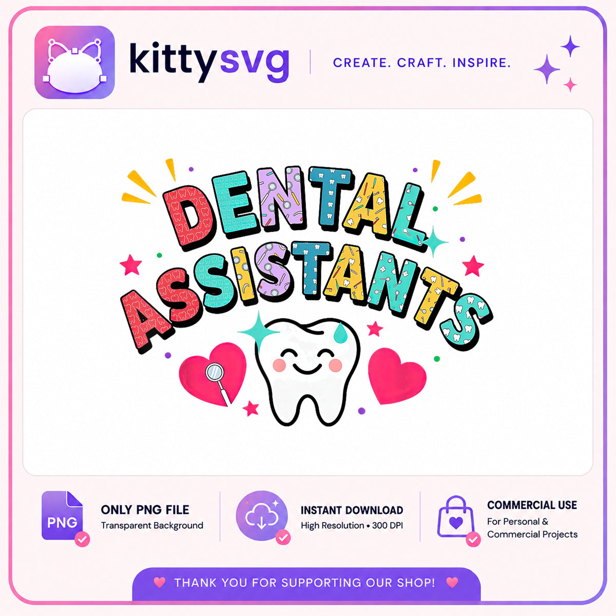 Dental Assistants PNG, Cute Tooth Clipart, Dentist Gift PNG