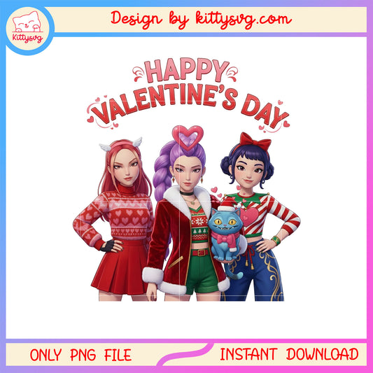 Derpy and kpop demon hunter valentine png,  kpop demon hunters png