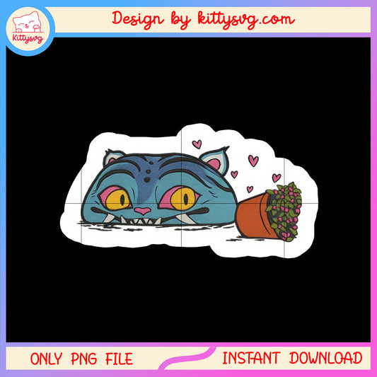 Derpy head and plant sticker design png, k-pop demon hunters png