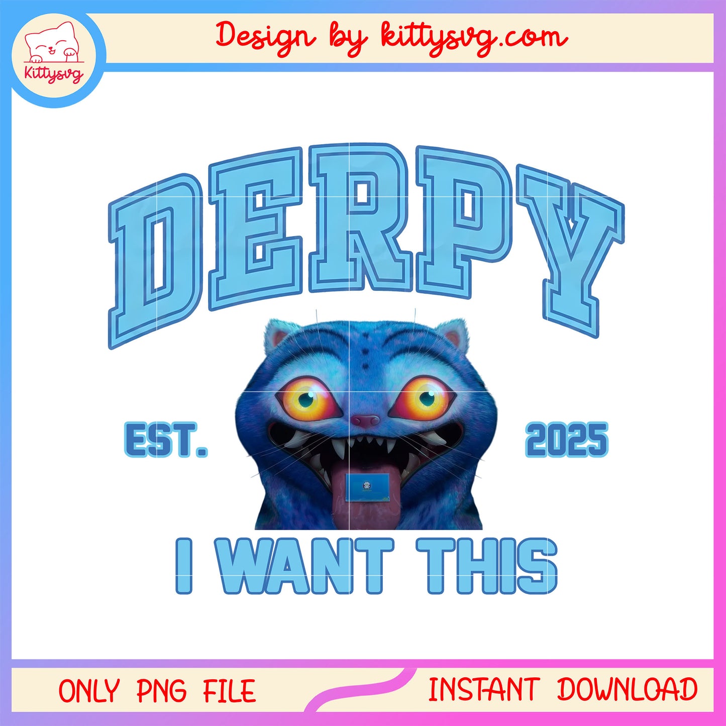 Derpy i want this est 2025 design png, derpy demon png, huntrix png