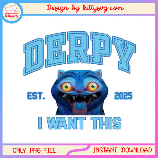 Derpy i want this est 2025 design png, derpy demon png, huntrix png