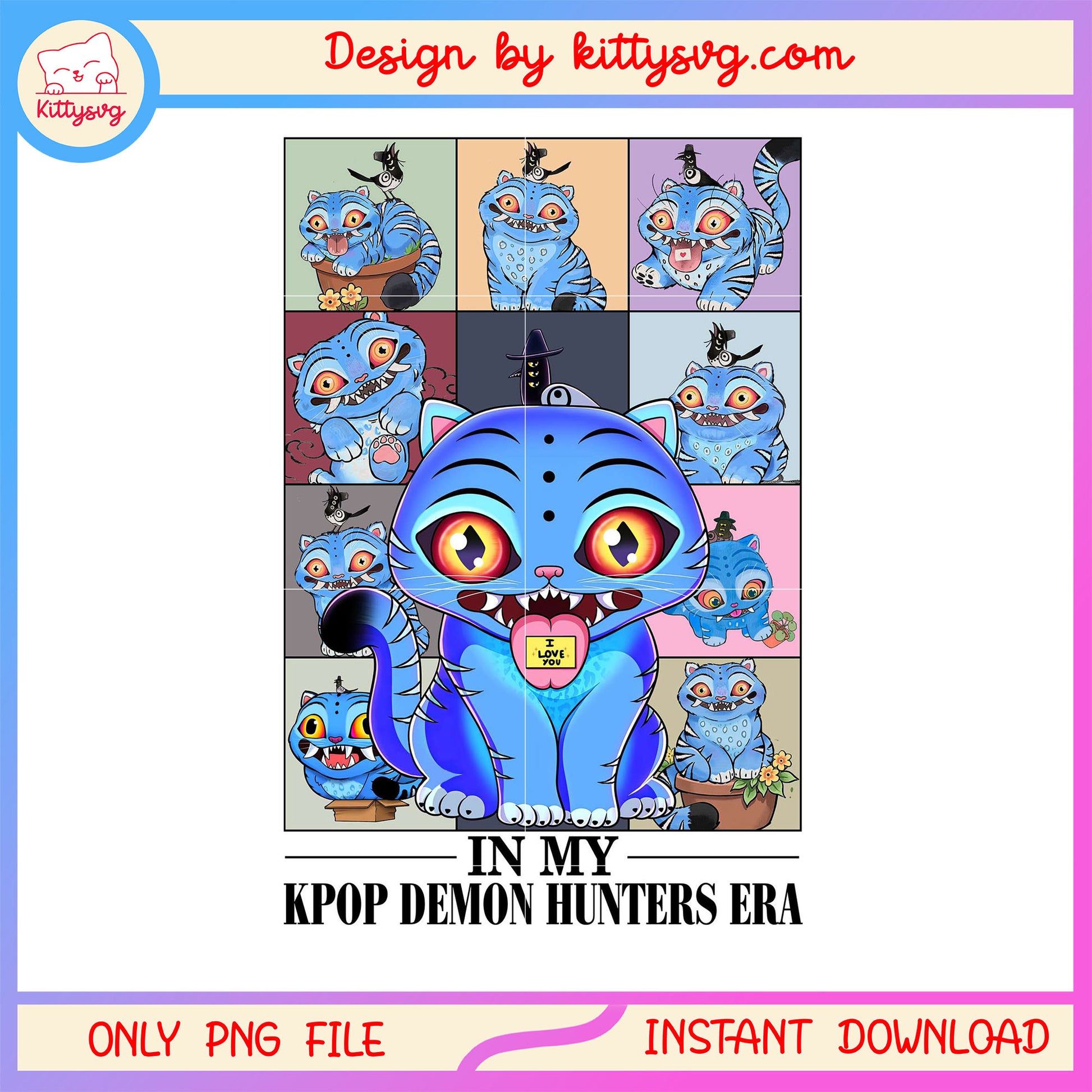 Derpy tiger in my kpop demon hunters era png, demon tiger png