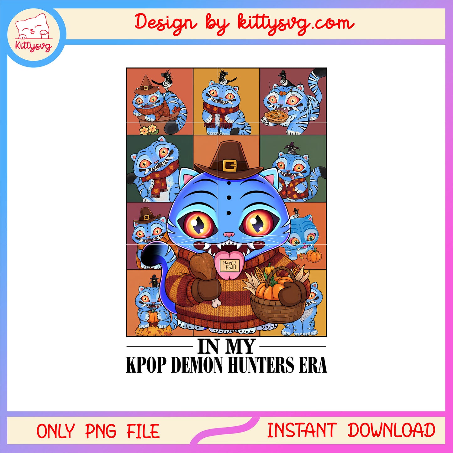 Derpy tiger in my kpop demon hunters eras png, halloween costume png