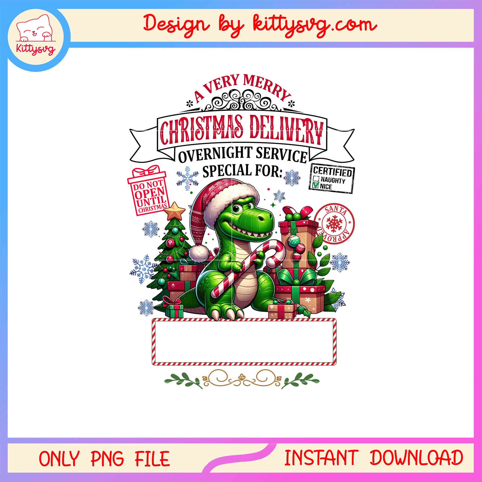Dinosaur a very merry christmas delivery png, disney dinosaur png