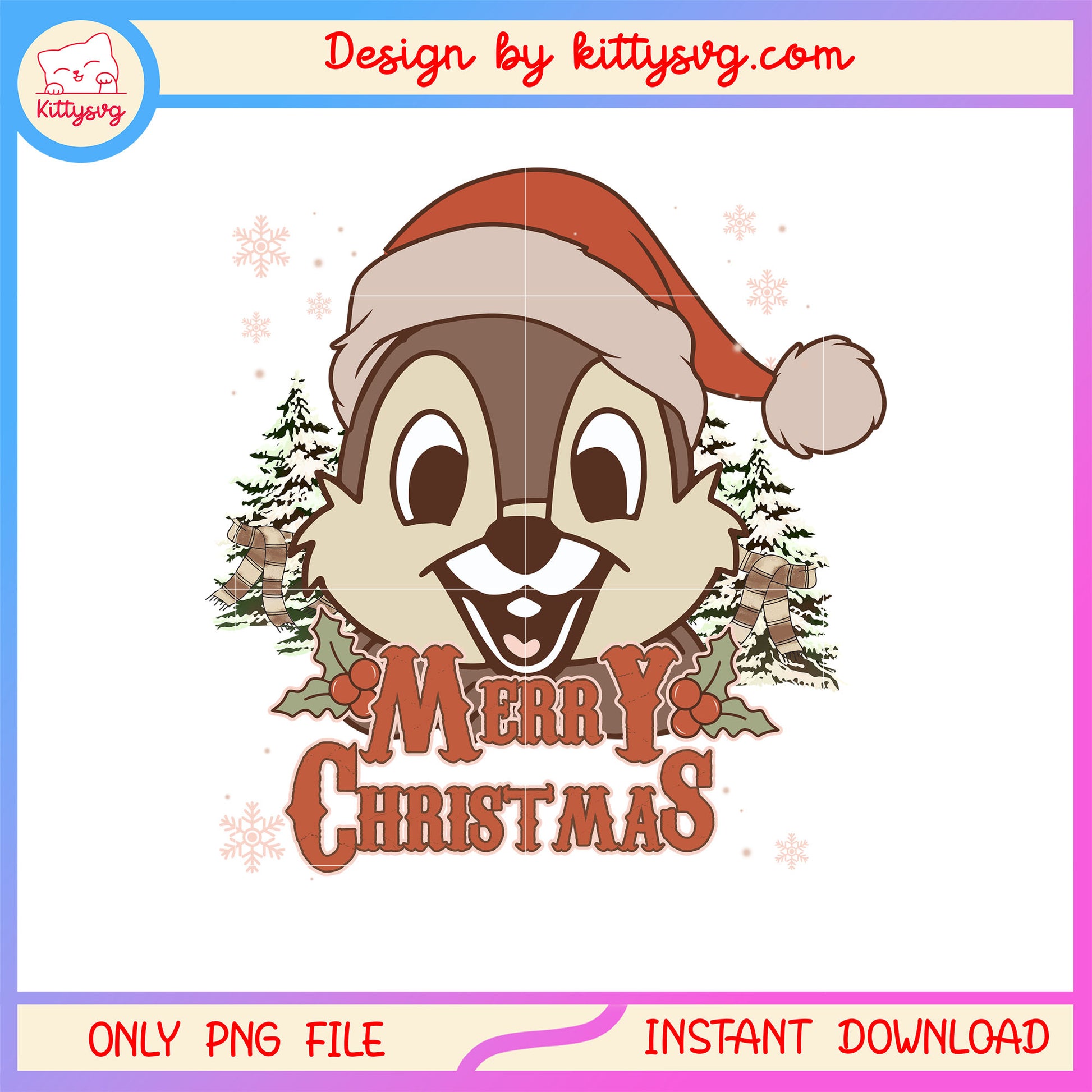 Disney chip merry christmas santa hat png, chip and dale png