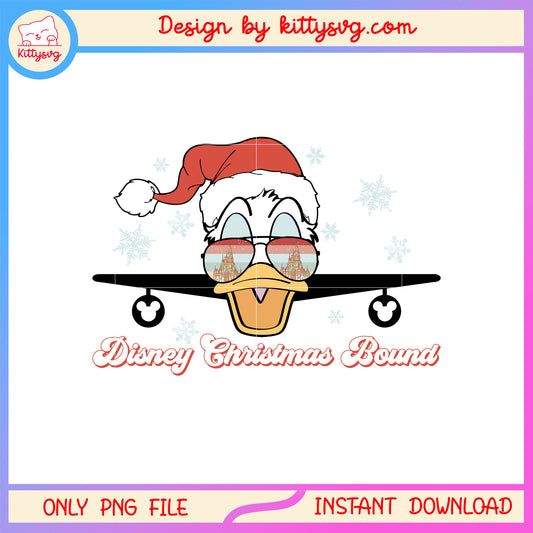 Disney christmas bound donald glasses png, donald duck christmas png 