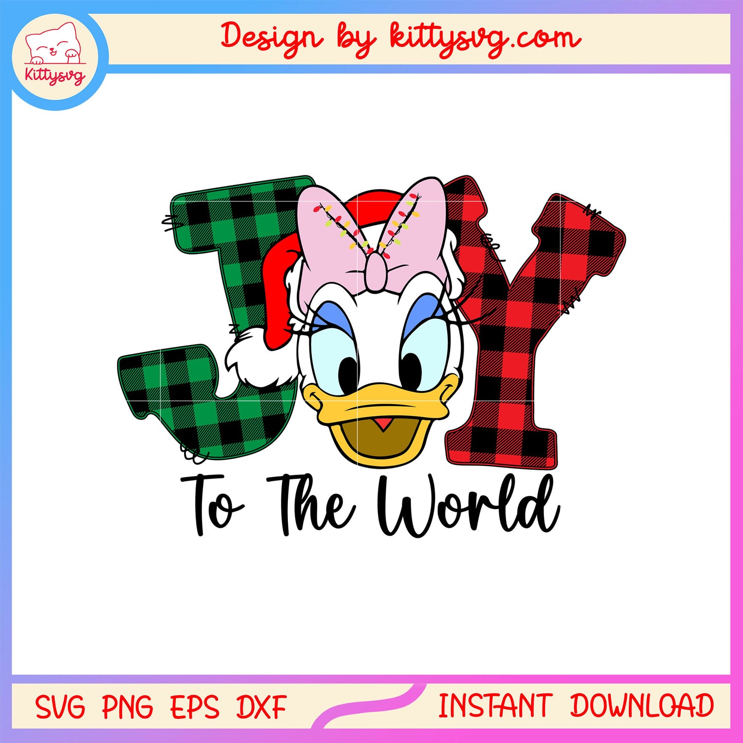 Disney daisy joy to the world christmas svg, disney daisy svg
