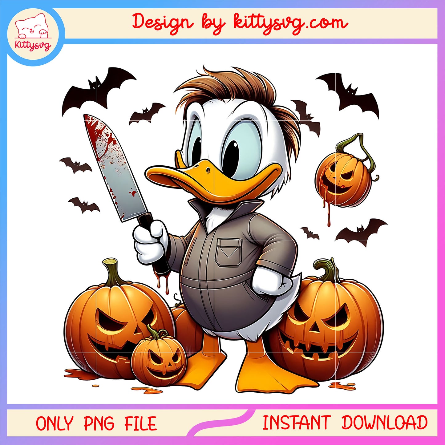 Disney donald halloween design png, donald duck disney halloween png