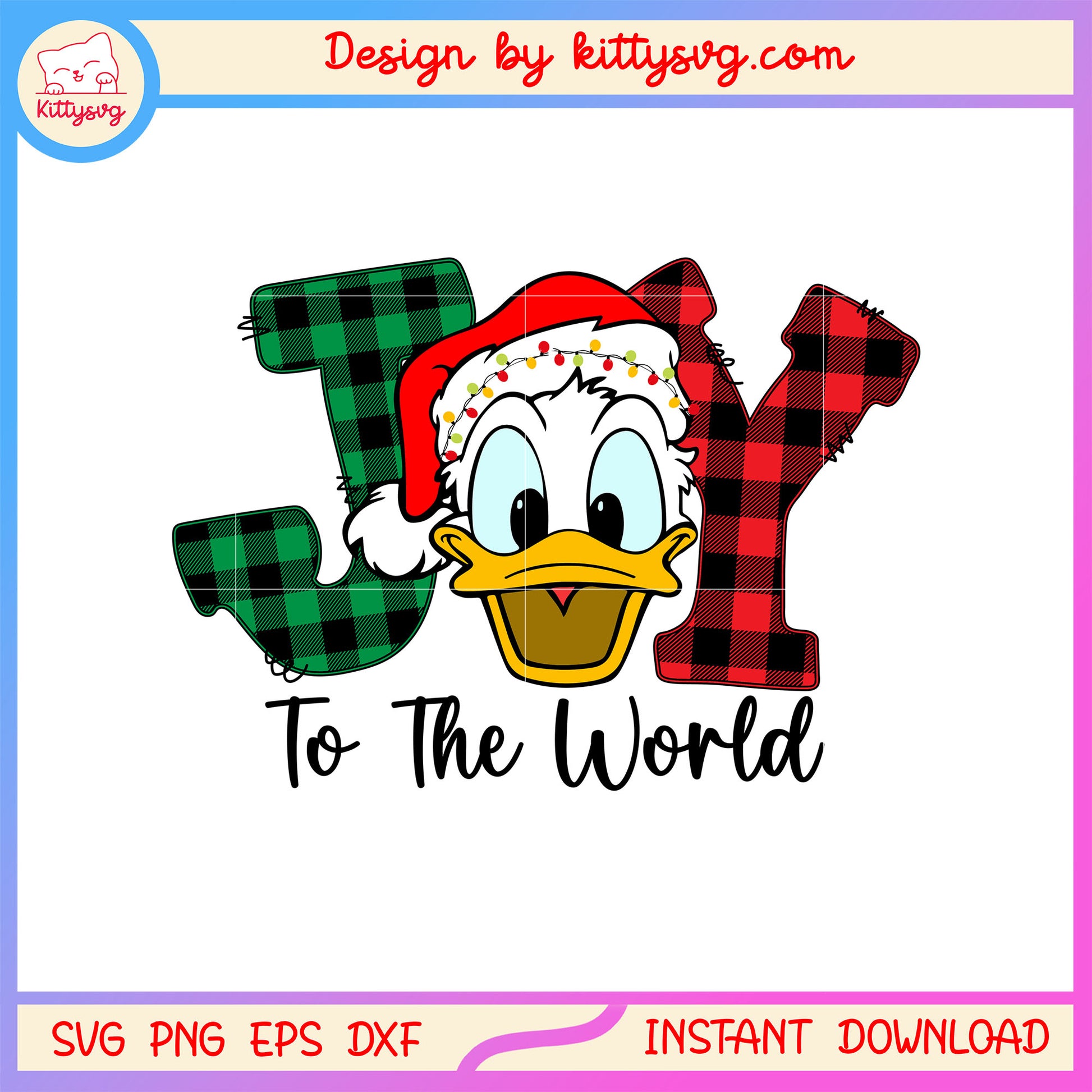 Disney donald joy to the world christmas svg, disney donald duck svg
