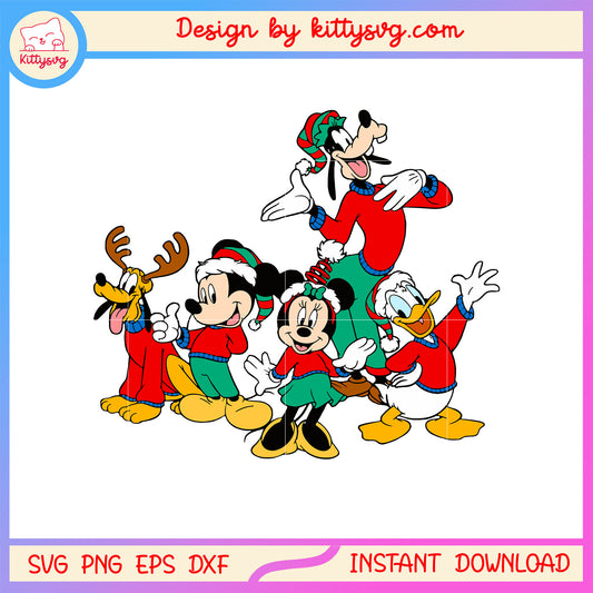 Disney friend mickey christmas clothes svg, x-mas svg